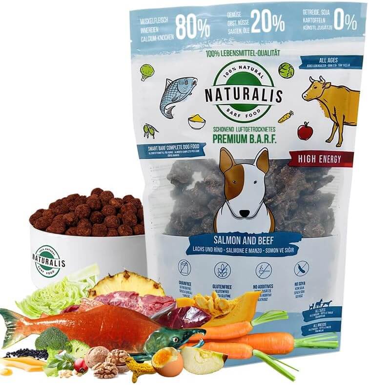 Naturalis Smart 80 - 500 g, łososiowo-wołowe High Energy karma dla psów