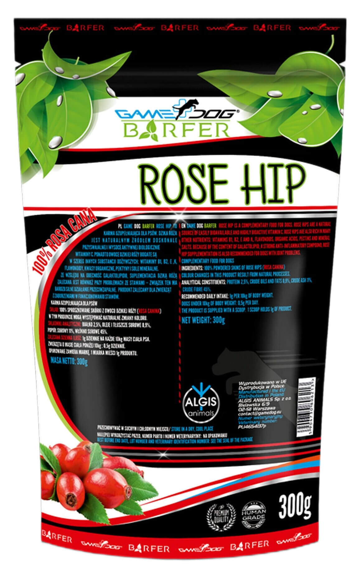 Suplement dla psa GAME DOG Barfer Rose Hip 300 g