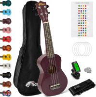 Zestaw ukulele sopranowe - pakiety dla początkujących (fioletowe) Zestaw ukulele sopranowe - pakiety dla początkujących (fioletowe)