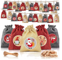 woreczki na prezenty do kalendarza adwentowego DIY