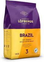 Löfbergs Brazil, Kawa Ziarnista 100% Arabica, Słodko-Karmelowa z Nutami Czekolady i Orzechów Löfbergs Brazil, Kawa Ziarnista 100% Arabica, Słodko-Karmelowa z Nutami Czekolady i Orzechów